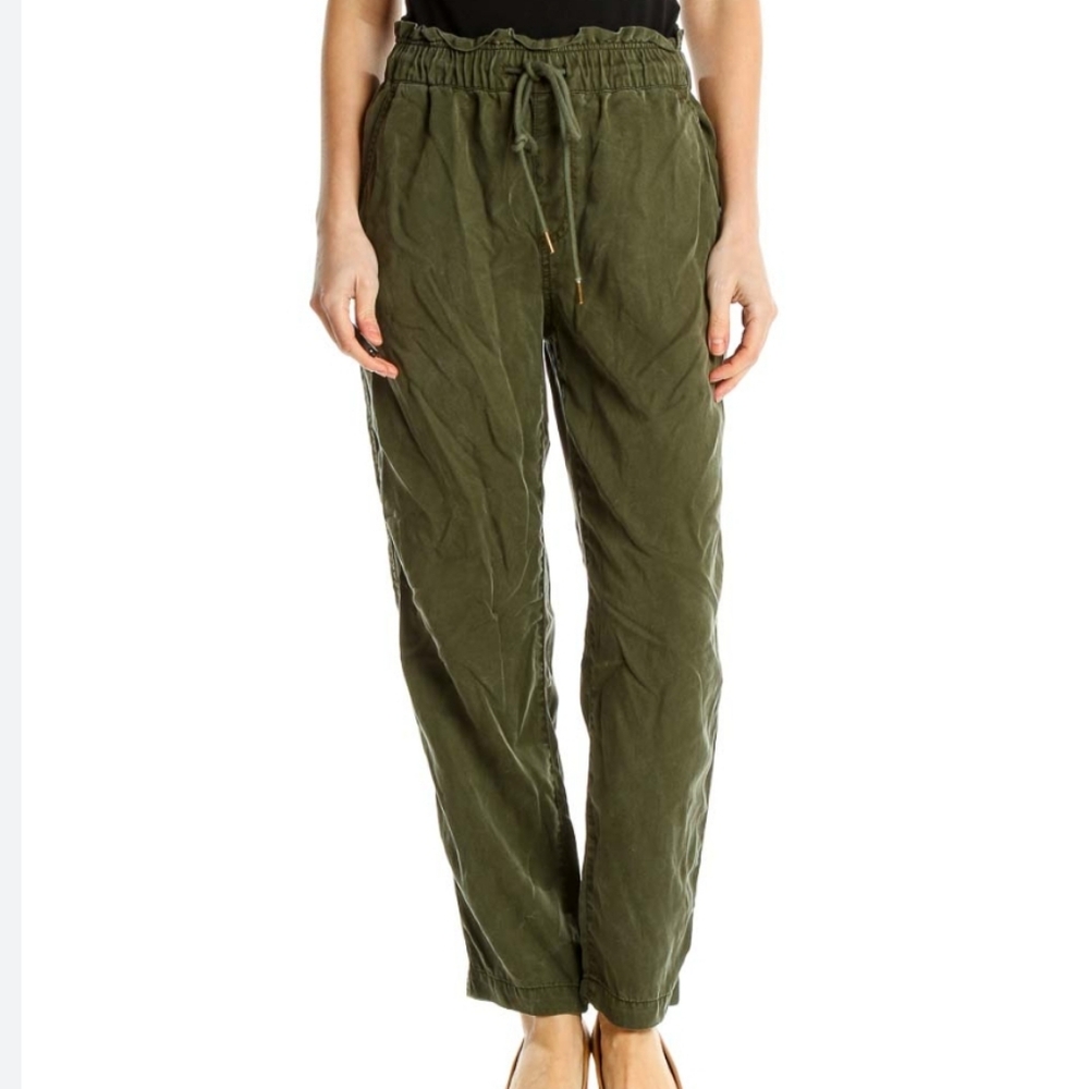 NWOT Loft OLive Green Paper Bag Pants XS